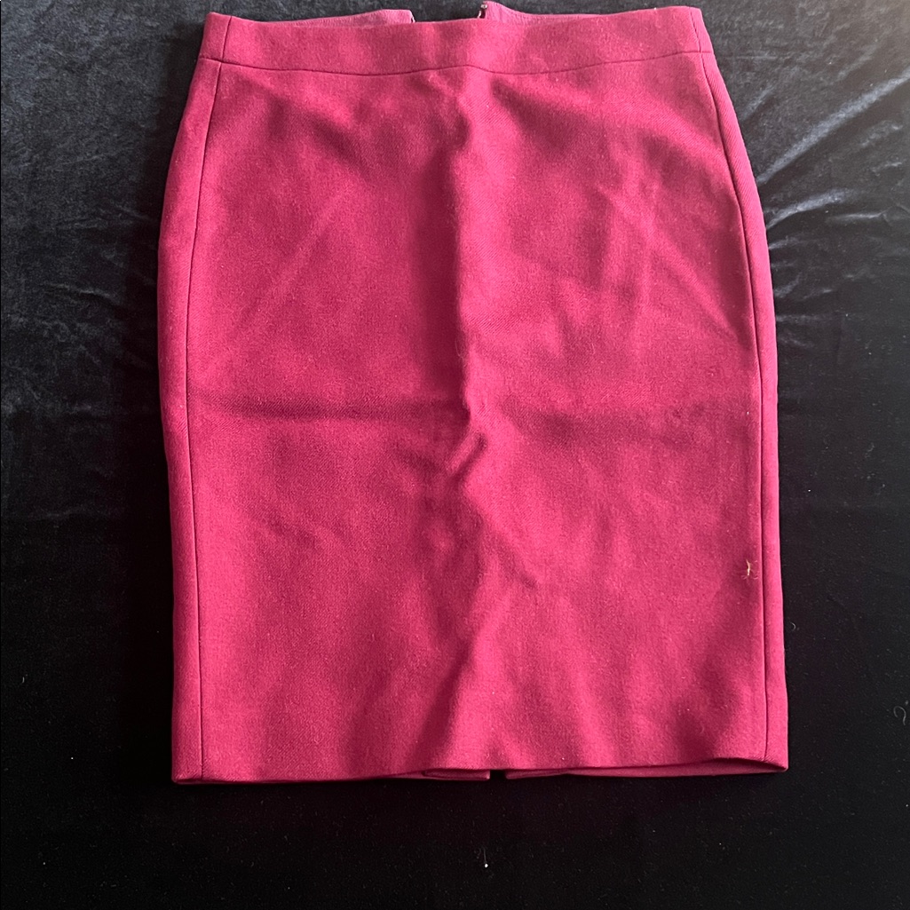 J. Crew Vibrant Burgundy Pencil Skirt